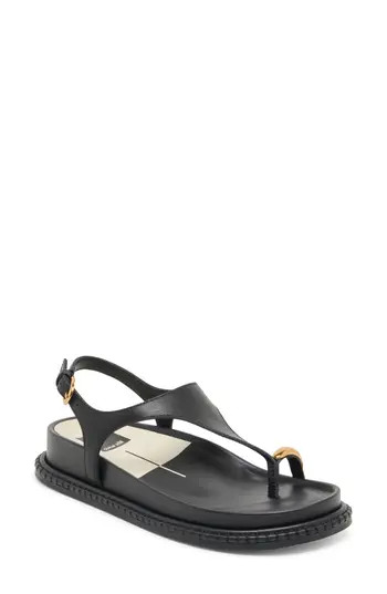 Dolce Vita Stefan Slingback Sandal in Black Leather at Nordstrom Rack, Size 9.5 | Nordstrom Rack