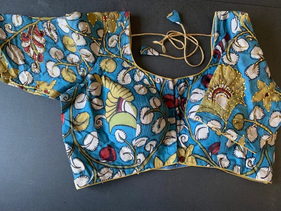 Size 36/42  Ready to Wear Elegant Pen Kalamkari Work Done on - Etsy | Etsy (US)