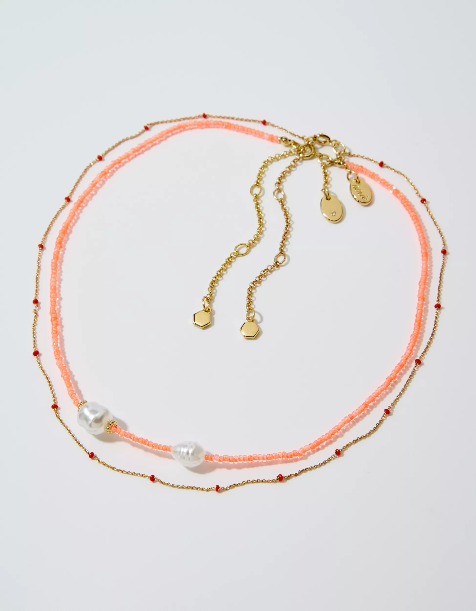 Aerie Mini Clear Beaded Necklace | Aerie
