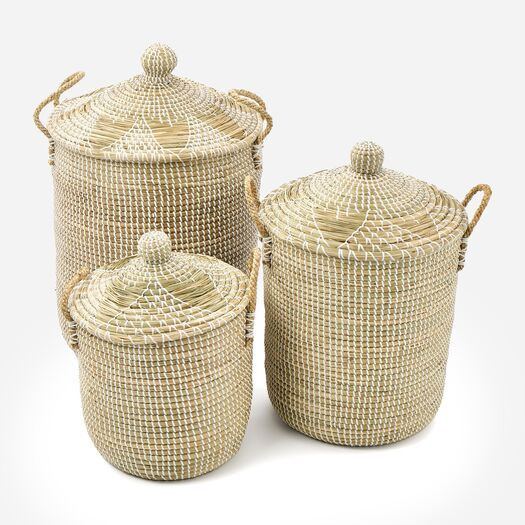 Brown Basket Storage Bin | TK Maxx