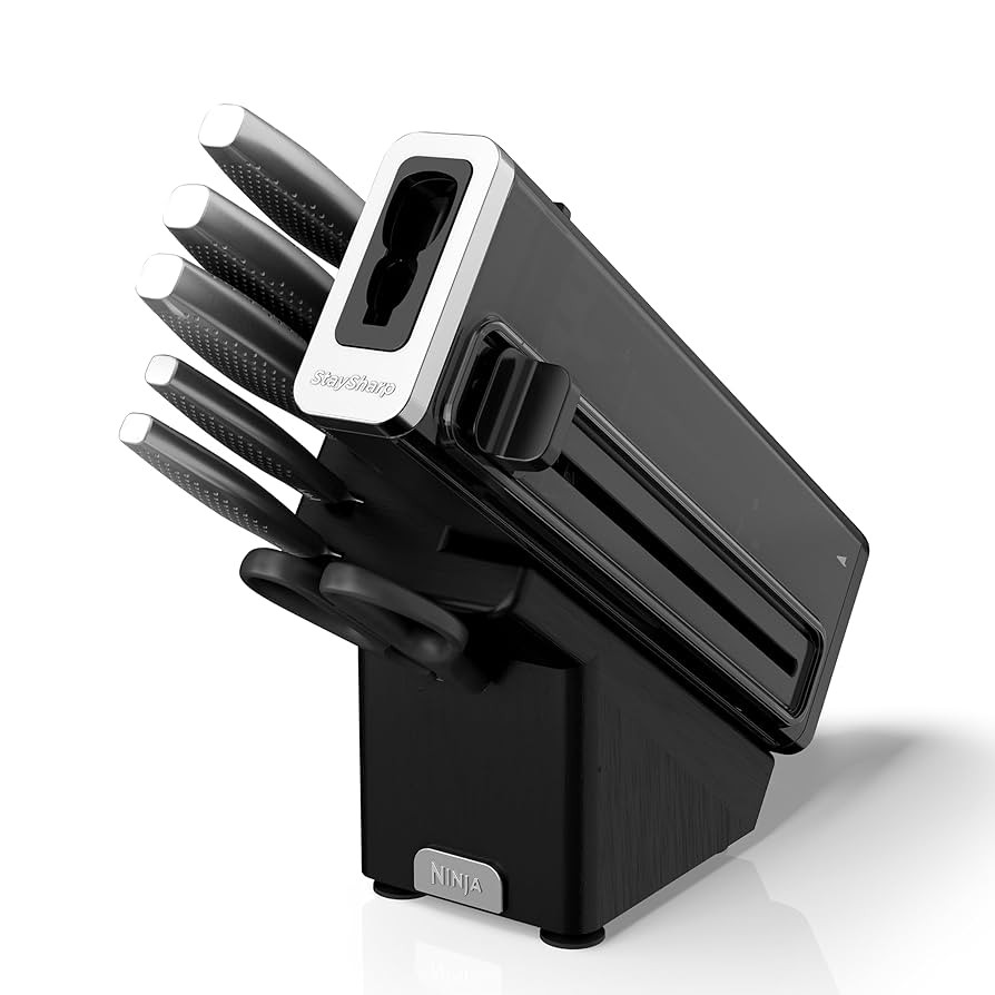 Ninja StaySharp Messerblock mit integriertem Schärfer, scharfes 6-teiliges Messerset mit 5 versc... | Amazon (DE)
