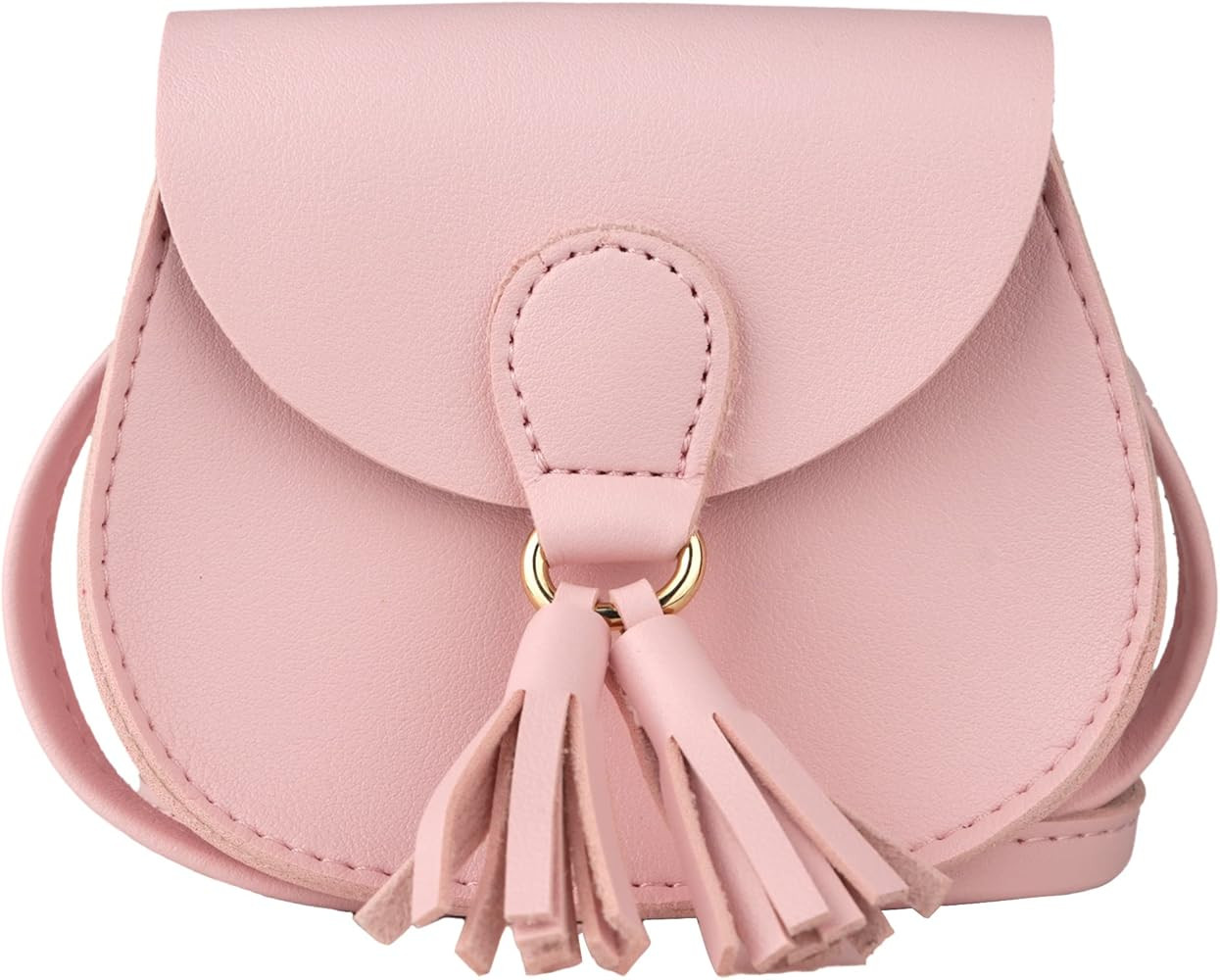 PTShadow Kids Little Girls Toddler Tassel Mini Shoulder Bag Small Coin Purse Pu Crossbody Bag for Bi | Amazon (US)