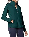 Amazon Essentials Women's Classic Fit Long-Sleeve Full-Zip Polar Soft Fleece Jacket, Deep Pine, Larg | Amazon (US)