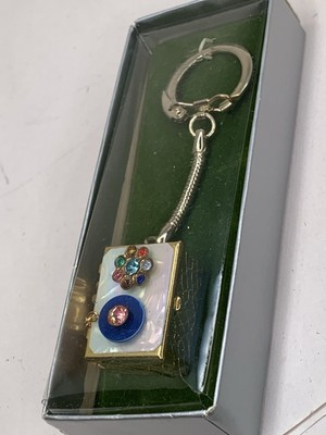 Vtg 80s Phone Box Keychain Key Ring  Hinged Lucite Rhinestone Vanity Grandmacore | eBay US