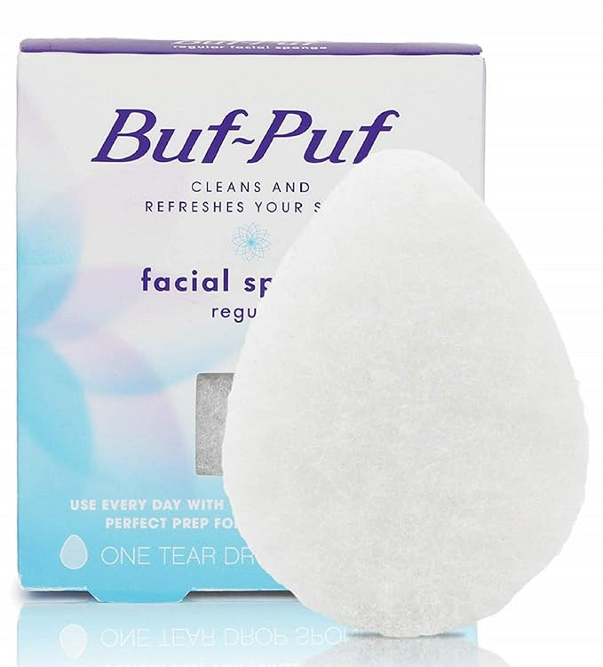 Buf-Puf Regular Facial Sponge, Dermatologist Developed, Removes Deep Down Dirt & Makeup that Caus... | Amazon (US)