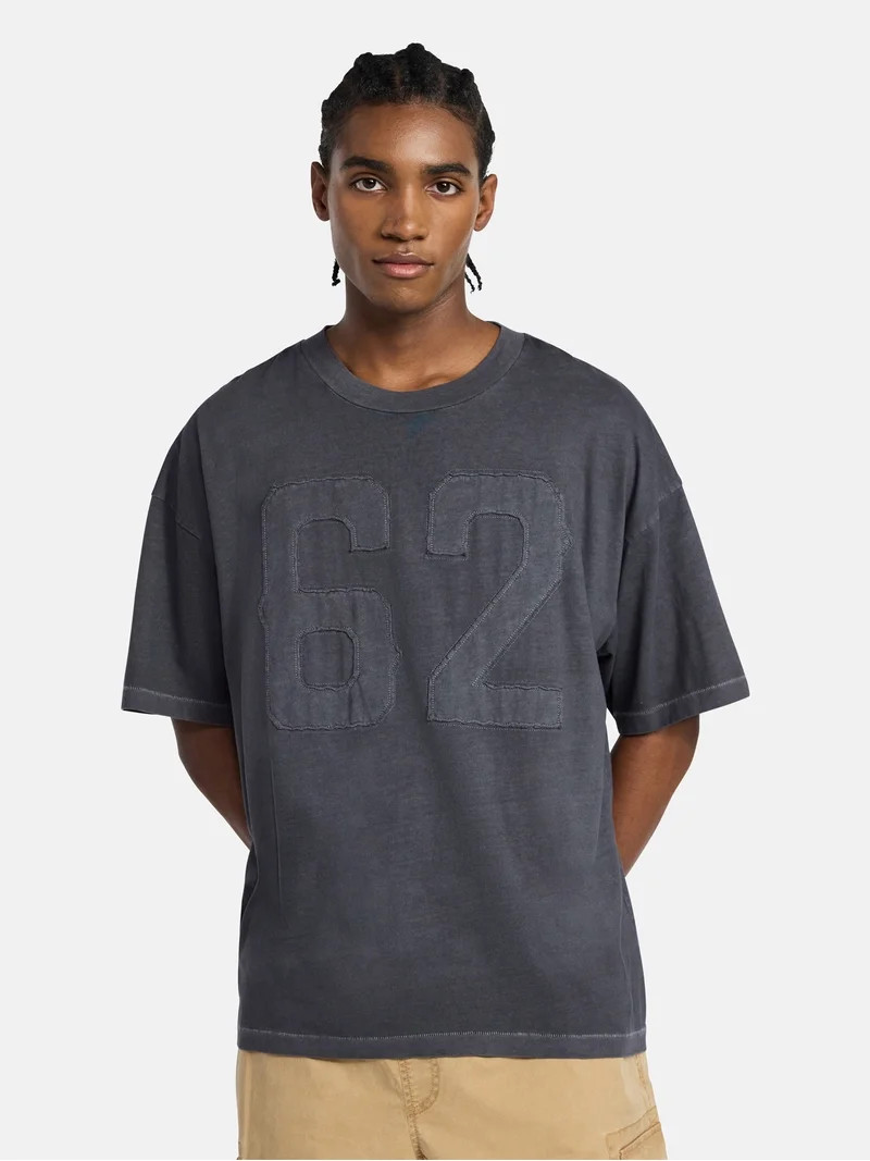 No Boundaries Boxy Number Tee with Short Sleeves, Men's XS-5XL | Walmart (US)
