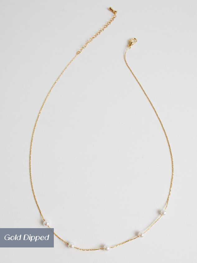 18k Gold Pearl Charm Necklace | Altar'd State - Deactivated Program