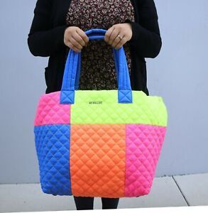 NWT Mz Wallace NEON PATCHWORK Large Metro Tote DELUXE 849835044311 | eBay | eBay US