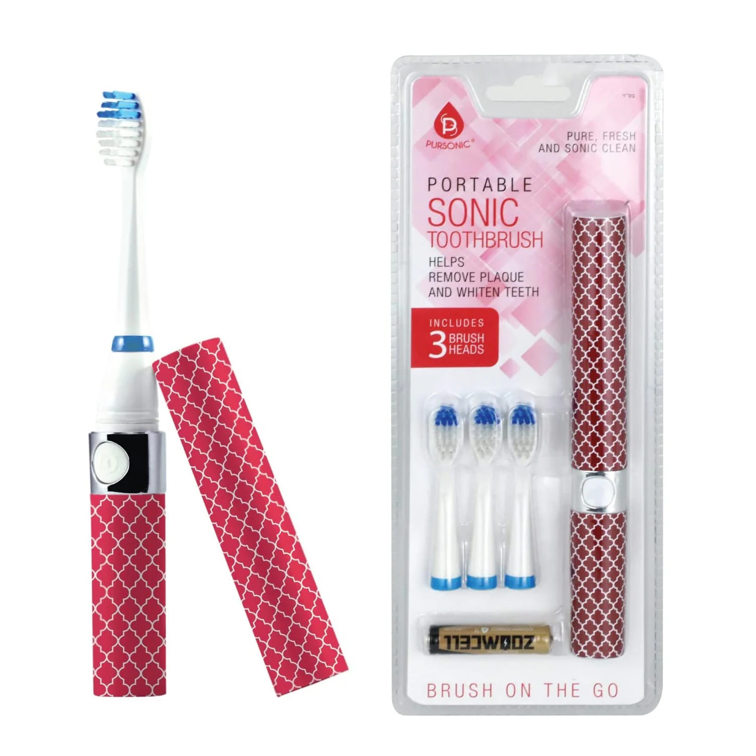 Pursonic Portable Electric Toothbrush one_size in Pink | S53PL | Lowe's