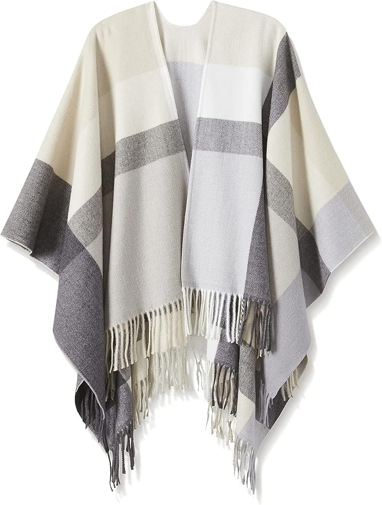 Breezy Lane Women's Shawl Wraps Warm Poncho Ruana Wrap Cardigan | Amazon (US)