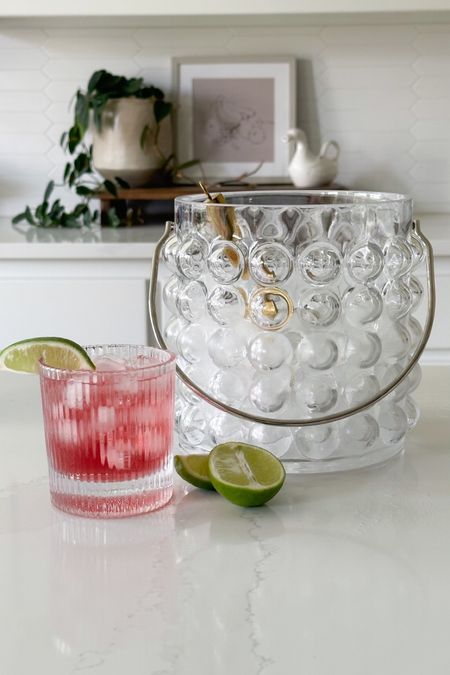 Glass bubble ice bucket fluted glasses set gold ice scoop sphere ice cube tray amazon home finds 

#LTKhome #LTKstyletip #LTKFind