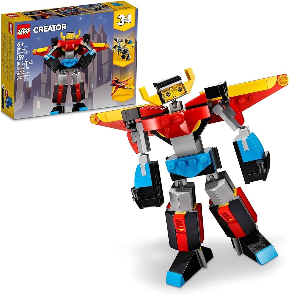 LEGO Creator 3 in 1 Super Robot Building Kit, Kids Can Build a Toy Robot or a Toy Dragon, or a Mo... | Amazon (US)