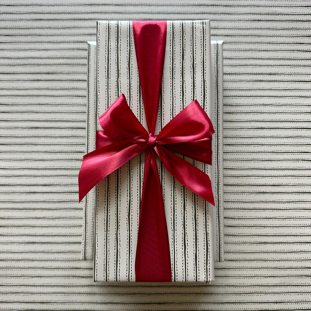 EVERGREEN STRIPE WRAPPING PAPER | Cooper at Home
