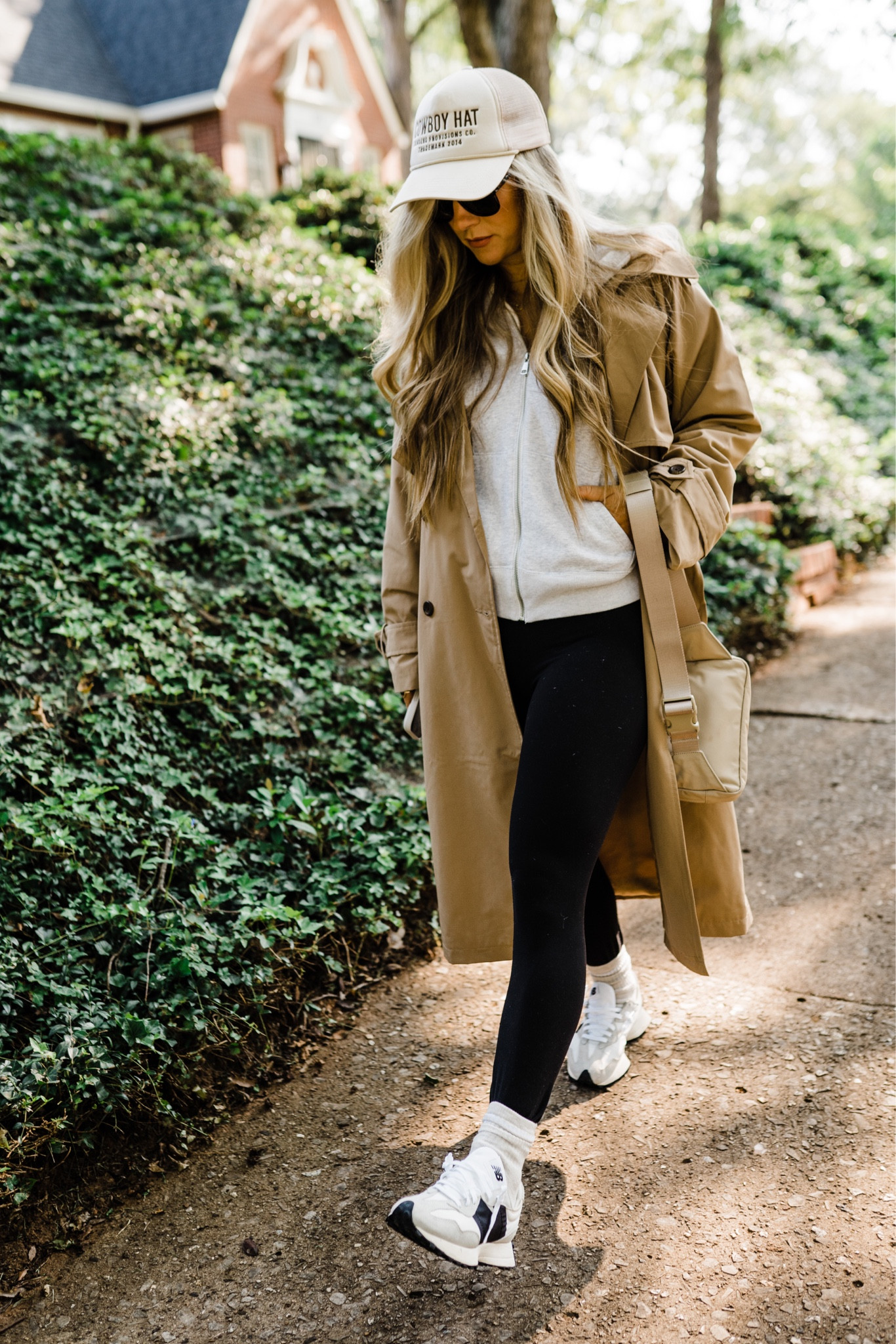 Free people trucker hat
Trench coat small
New balance sneakers TS

#LTKshoecrush #LTKSeasonal