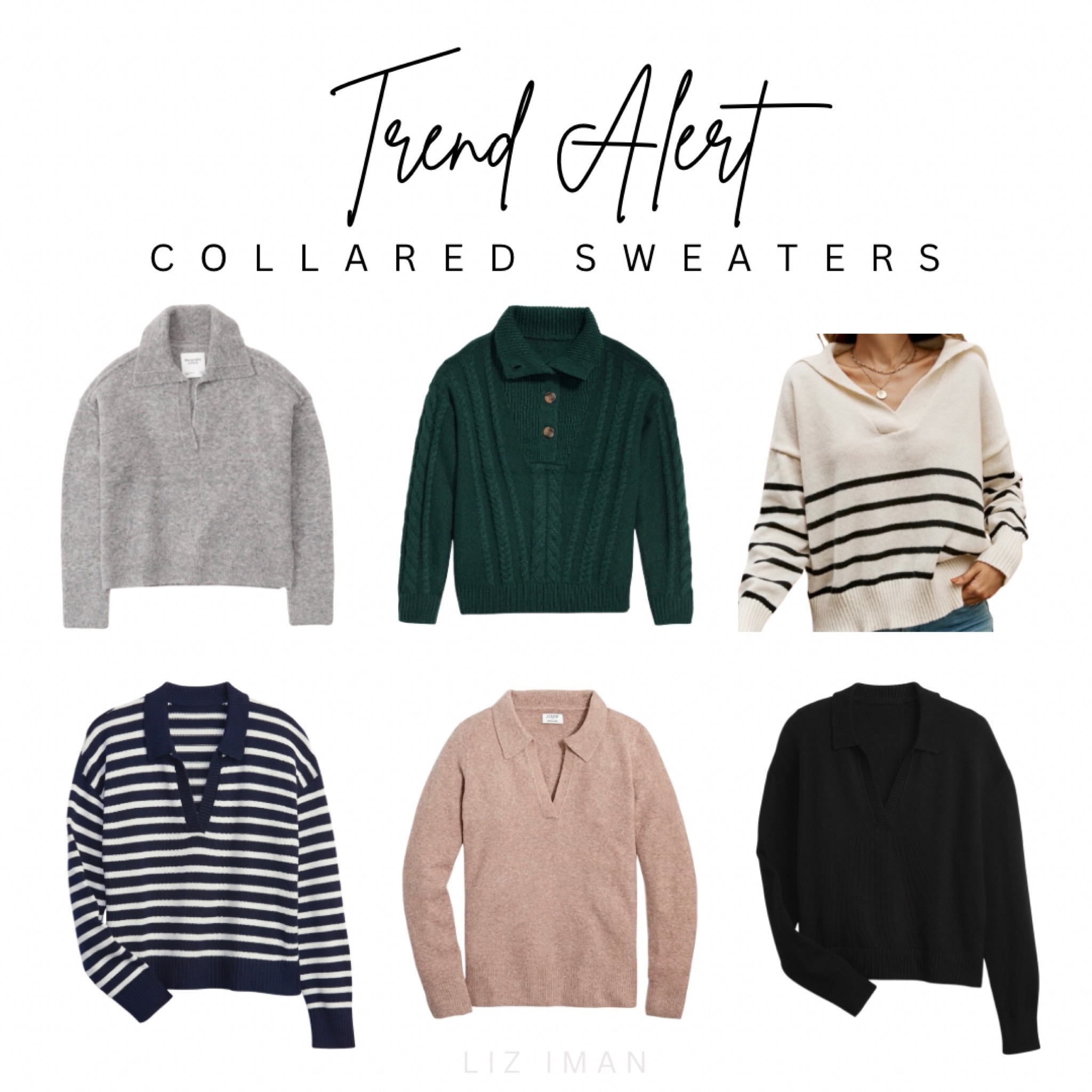 Collared sweaters are IN. Here are my faves in soft fabrics, terrific textures, and stripes that are totally trending this fall. 

#LTKunder50 #LTKunder100 #LTKSeasonal
