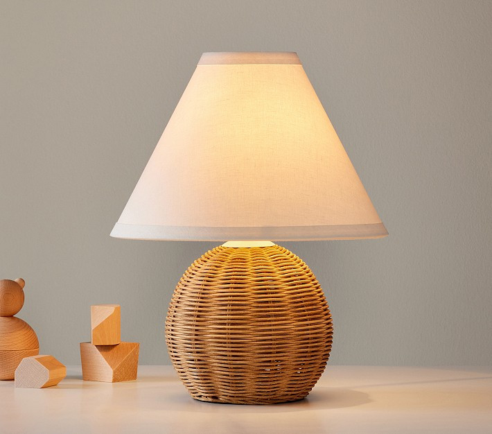 Rattan Ball Table Lamp | Pottery Barn Kids