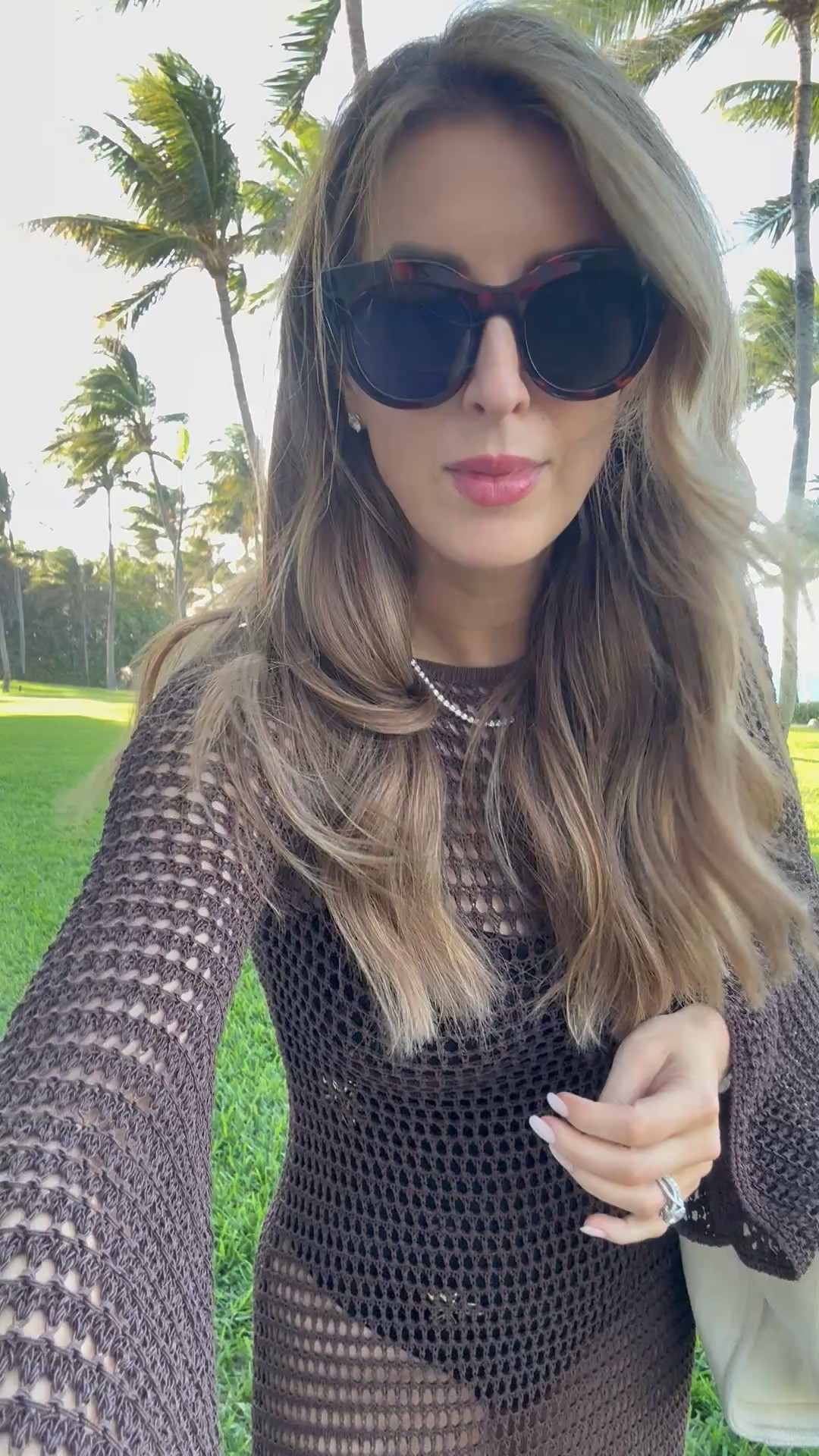 Wearing a small in the crochet knit coverup. 

#LTKSwim #LTKShoeCrush #LTKOver40