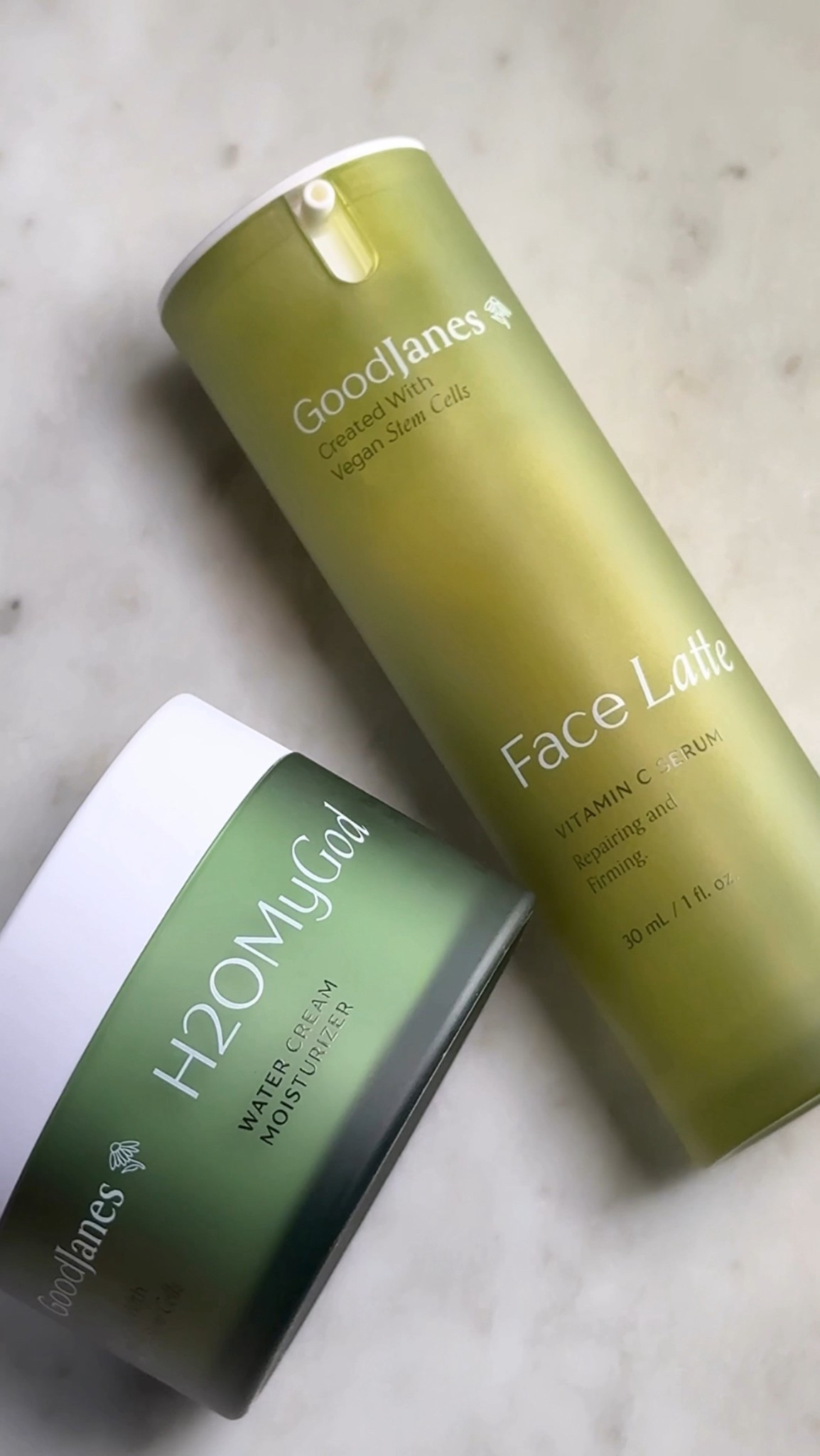 2 of my favorite @GoodJanesbeauty skincare products for daytime! 💚☀️

Give your face a wakeup call with GoodJanes Face Latte Vegan Stem Cells Serum. This energizing serum made with advanced Vegan Stem Cell Technology uses Apple and Echinacea Stem Cells, Vitamin C and antioxidant rich ingredients to help repair dry skin, support collagen production and promote radiant skin. It also aids in reducing environmental and UV stress.
The Oh. My. God. is a heavenly water cream that is designed to help protect, soothe and brighten the skin. This nourishing moisturizer made with advanced Vegan Stem Cell Technology uses Apple Stem Cells, Collagen Peptides and Vitamin C to lock in moisture, plump and improve skin tone, revealing a smooth, bright complexion.

#GoodJanes #GoodJanesBeauty #daytimeskincare #skincareregime #vitamincserum #mousturizer 



#LTKOver40 #LTKBeauty #LTKFindsUnder50