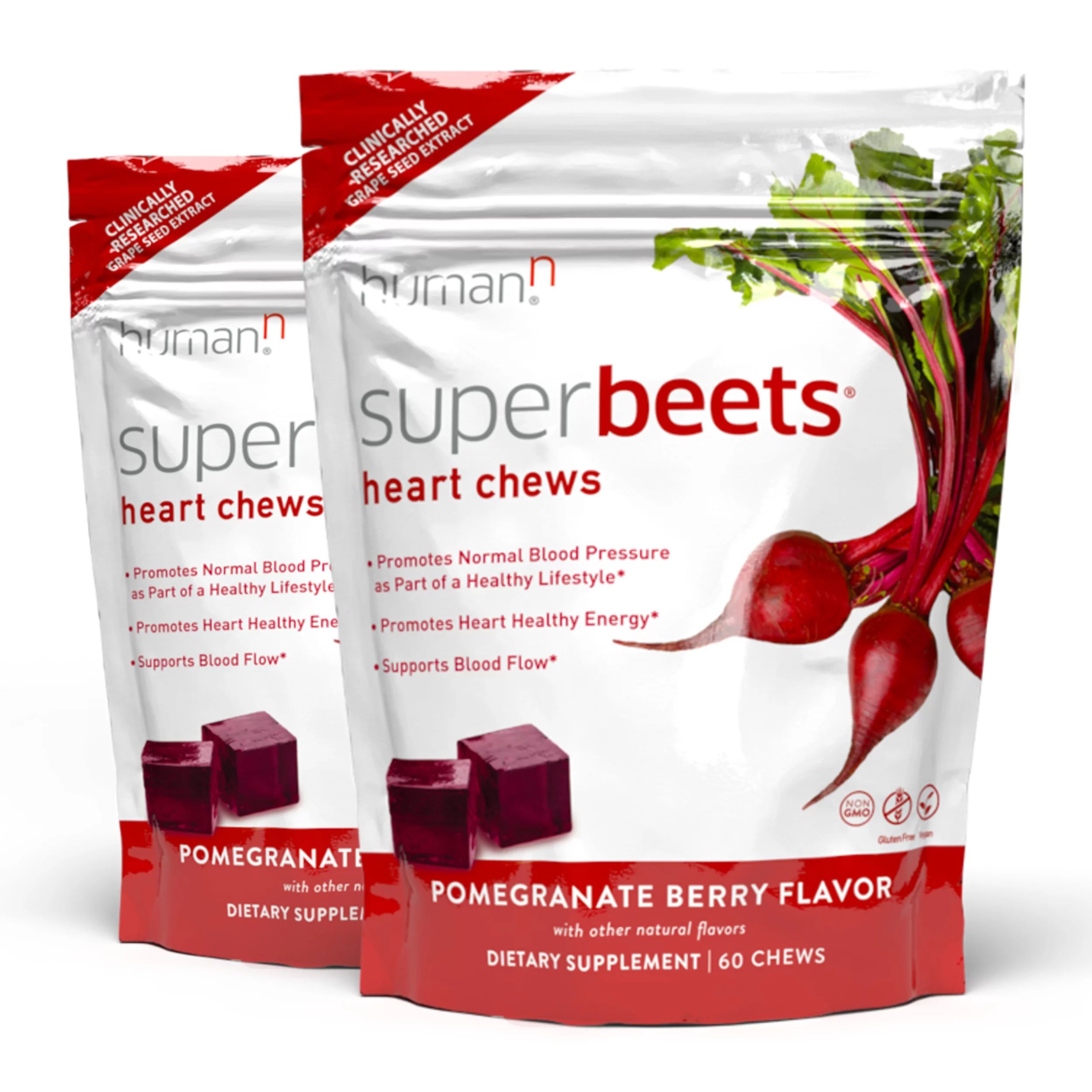 HumanN SuperBeets Heart Chews Daily Blood Pressure Support for Circulation - 120 Count - Walmart.... | Walmart (US)