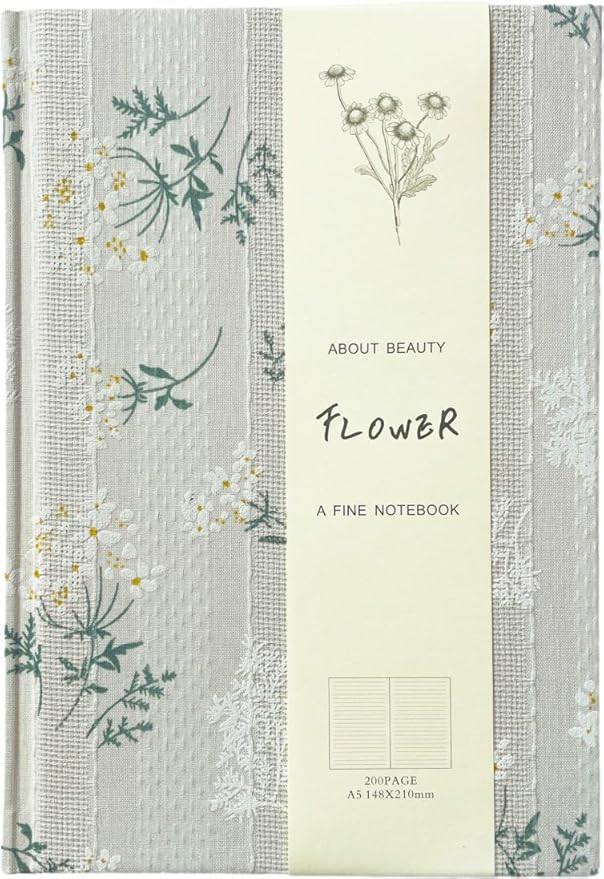 Floral Journal for women, Floret Printed Fabric Cloth Hardcover, A5, 200 Pages, 6x8 Medium Ruled ... | Amazon (US)