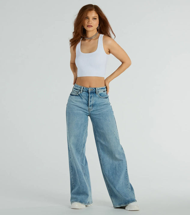 Iconic Staple High-Rise Wide-Leg Jeans | Windsor Stores