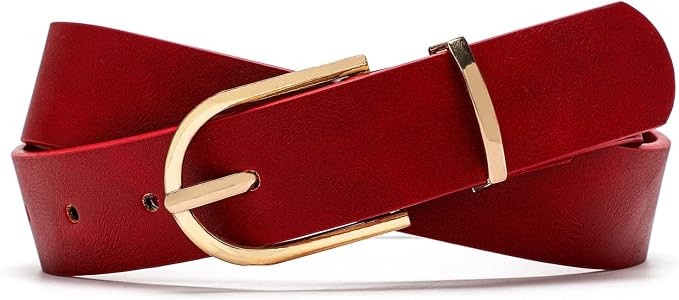 Earnda Women's Faux Leather Chic Belt for Ladies Jeans | Amazon (US)