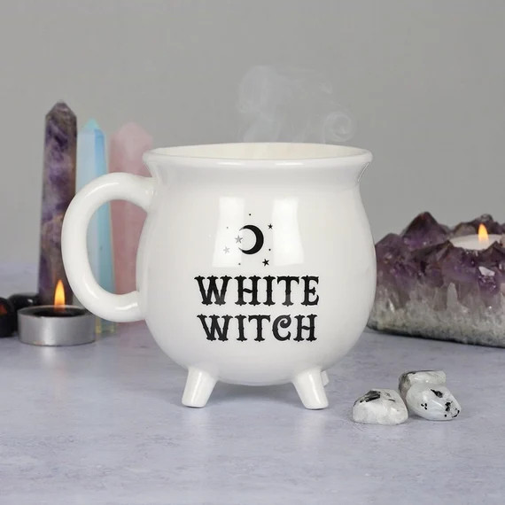 White / Black / Blank Ceramic Cauldron Mug - Etsy | Etsy (US)