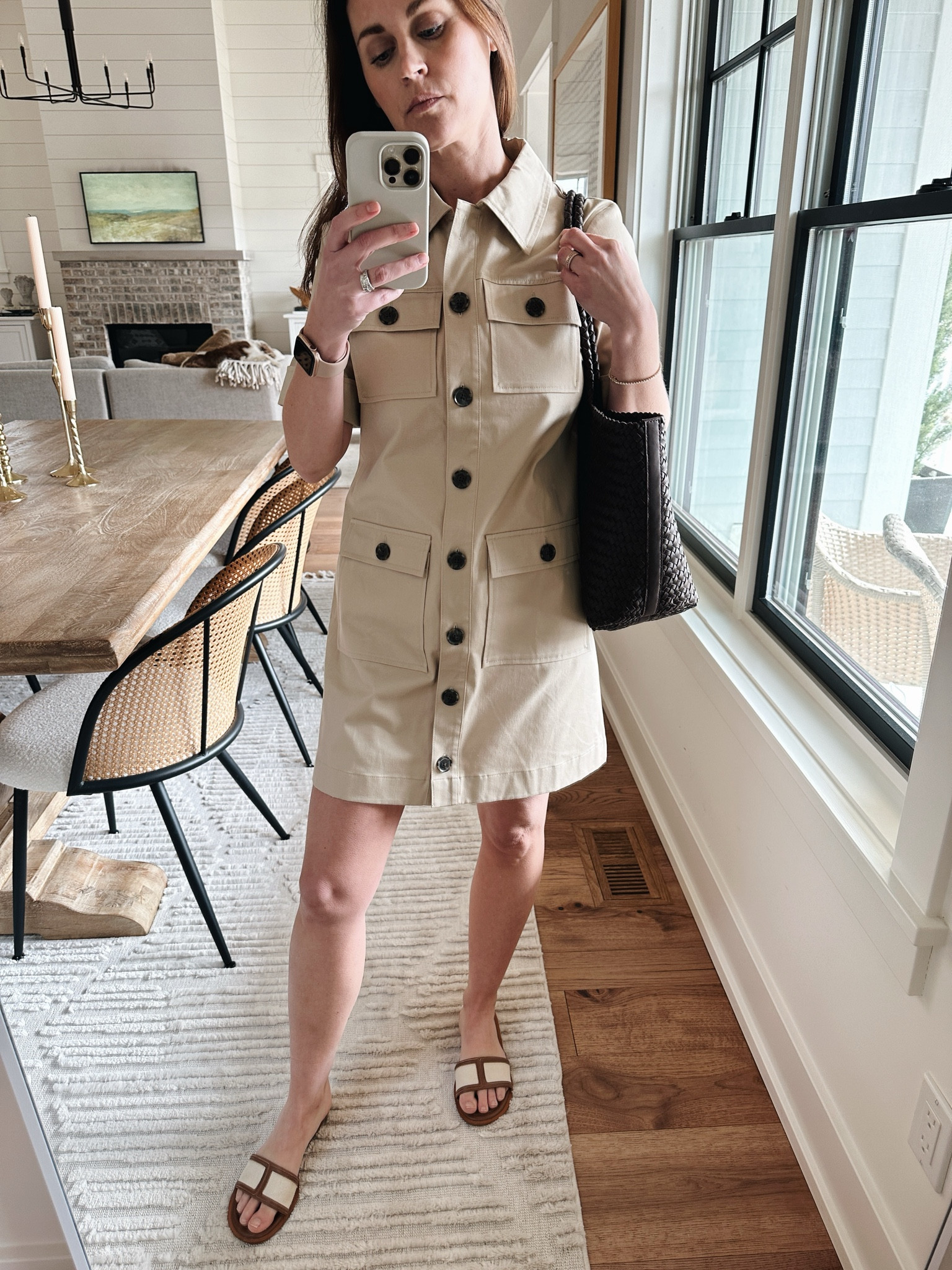 j crew gamine shirt dress J.Crew Gamine Shirtdress in Stretch Twill, LIGHT KHAKI, NWT Size 10