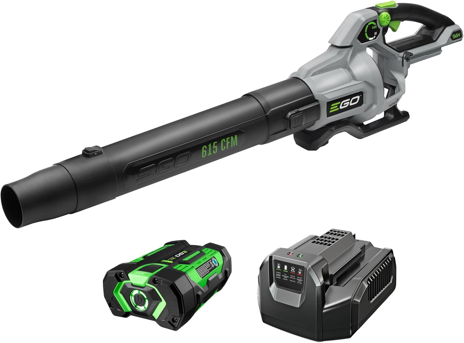 EGO POWER+ Cordless Electric Leaf Blower, 615 CFM, With Battery - LB6151 | Amazon (US)