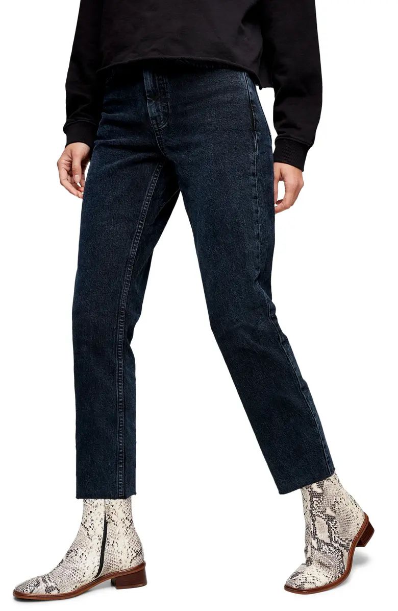 Raw Hem Crop Straight Leg Jeans | Nordstrom
