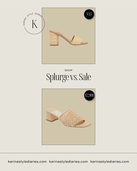 Splurge vs. save ráfia sandals 

#LTKshoecrush