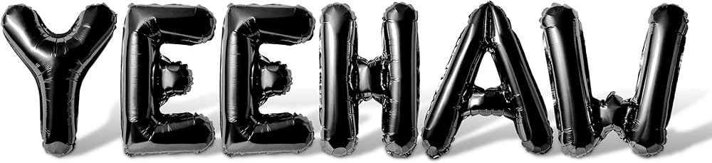 Letter Balloons - YEEHAW 16" Inch Alphabet Letters Foil Mylar Balloon Birthday Party Balloon Bann... | Amazon (US)