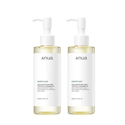 Anua Heartleaf Pore Control Cleansing Oil, Oil Cleanser for Face, Makeup Blackhead Remover, Korean Skin Care 6.76 fl oz(200ml) (Pack of 2) | Amazon (US)