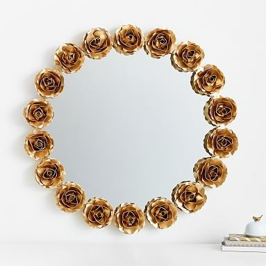 The Emily and Meritt Metal Rose Mirror | Pottery Barn Teen