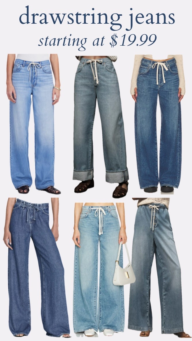 Drawstring jeans are trending, and I found some for you starting under $20!
……………….
revolve jeans revolve dupe Abercrombie jeans abercrombie dupe free people jeans free people dupe wide leg jeans old navy style old navy jeans old navy finds amazon dupe amazon jeans amazon finds pull on jeans tie waist jeans casual jeans casual pants cuffed jeans target jeans anthropologie dupe anthropologie jeans mother jeans mother dupe agolde dupe spring trends spring fashion summer trends summer fashion travel outfit travel look workwear casual work look spring outfit ideas jeans under $20 jeans under $50 jeans under $100 oversized jeans 

#LTKPlusSize #LTKFindsUnder50 #LTKFindsUnder100