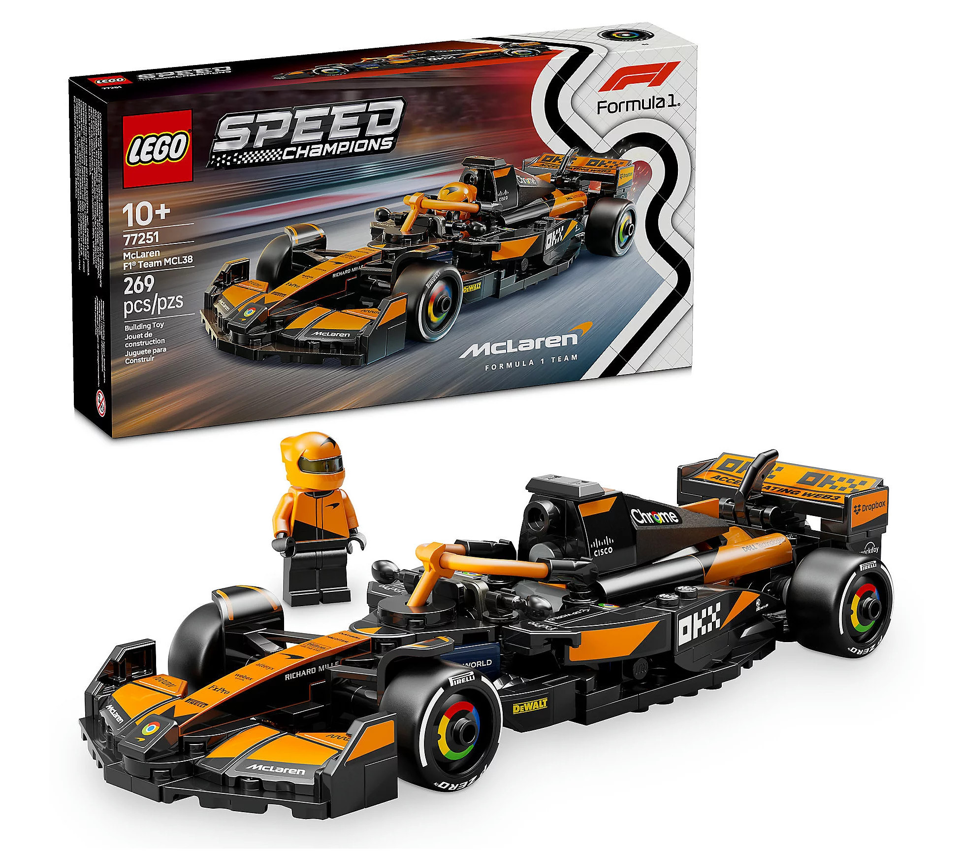 LEGO Speed Champions McLaren F1 Team MCL38 Race Car Toy Set | QVC