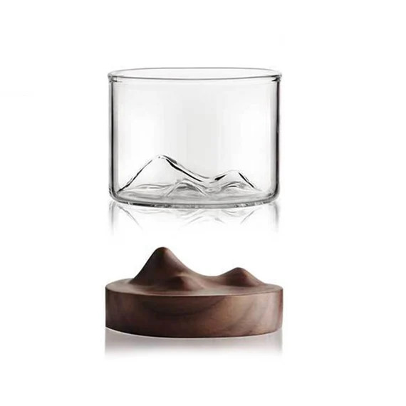 Mountaineer Whiskey Glass Set with Coaster | Etsy (US)