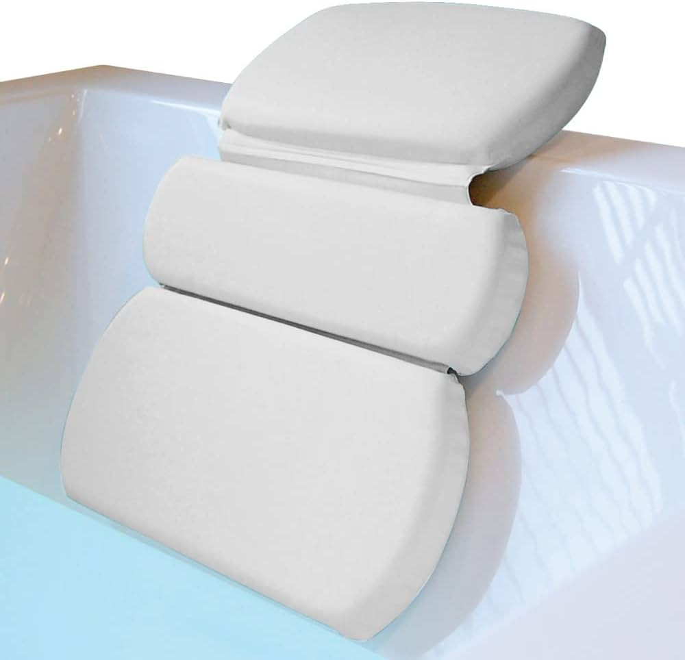 Amazon.com: Gorilla Grip Bath Pillow for Tub, Comfortable Bathtub Pillows for Neck Head and Back ... | Amazon (US)