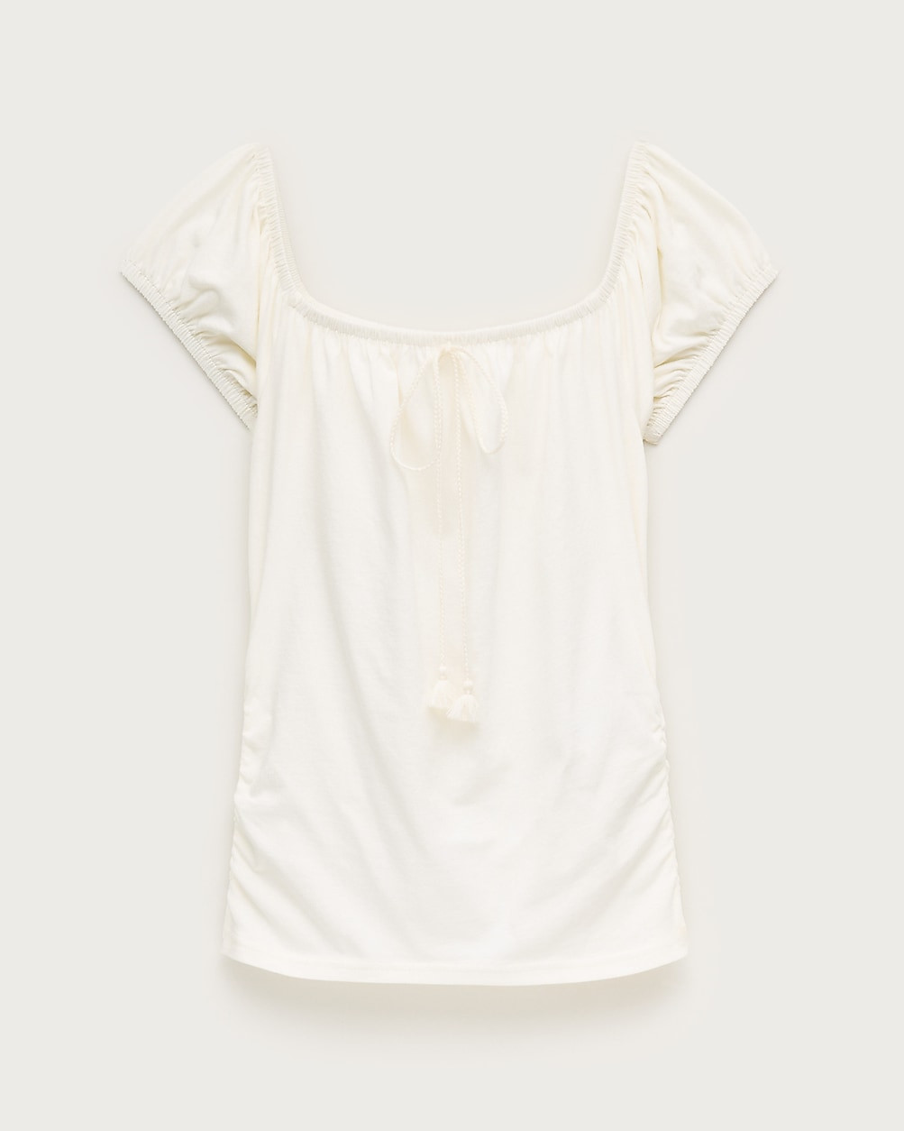 Vintage jersey ruched tie-front top | J. Crew US