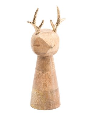 8in Reindeer Natural Wood Decor | The Global Decor Shop | Marshalls | Marshalls