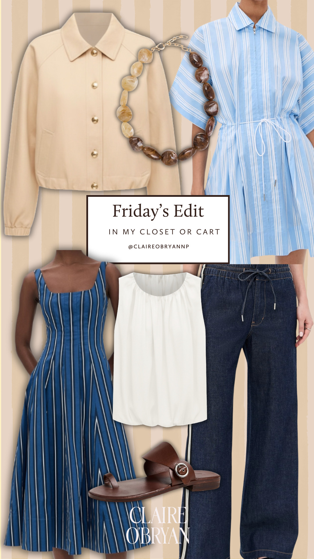 Claire’s 3/13 Fashion Edit
Spring is springing, and my cart has feelings. Today’s edit is all about easy silhouettes, palette‑cleansing neutrals, and the pieces that make getting dressed feel… effortless. Let’s get into it. 🤎
 

 