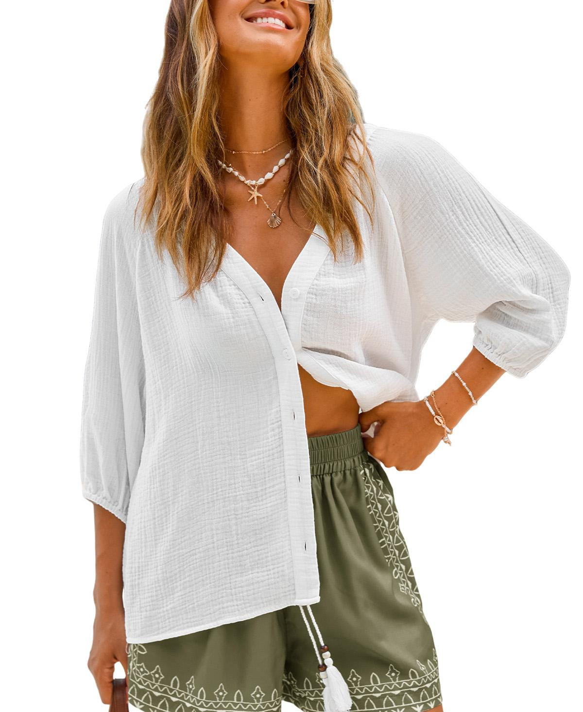 Cupshe Women's Feeling Zen Cover-Up Top - White | Macy's