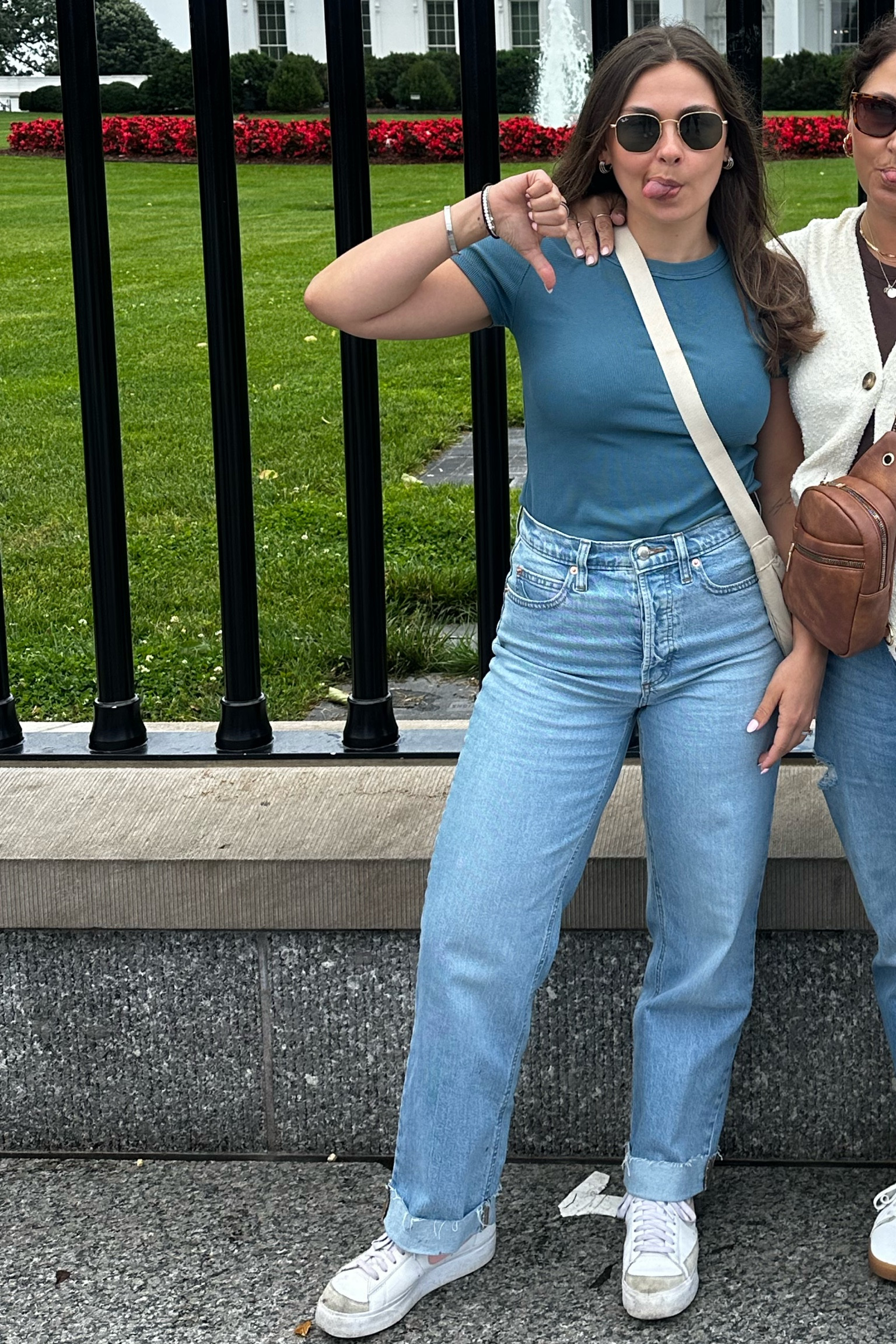 Small tee & size 4 jeans 

#LTKStyleTip #LTKBeauty #LTKFindsUnder100