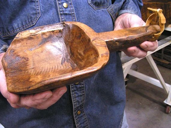 Primitive Wooden scoop, Hand carved wood, 2203 | Etsy (US)