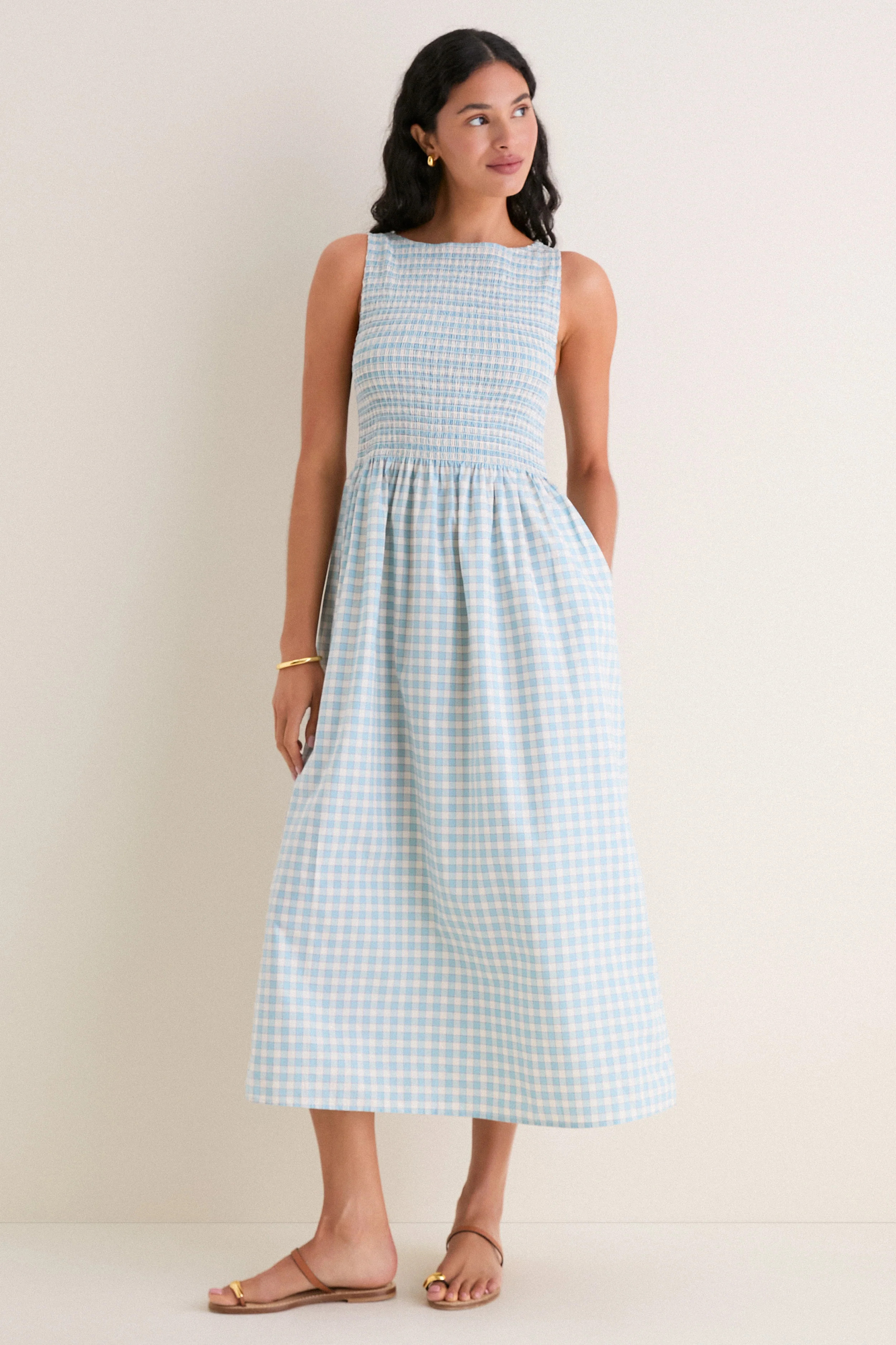 Blue and Red Gingham Cosima Nap Dress | Tuckernuck (US)