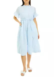 Women's Printed Button Front Dress | Belk