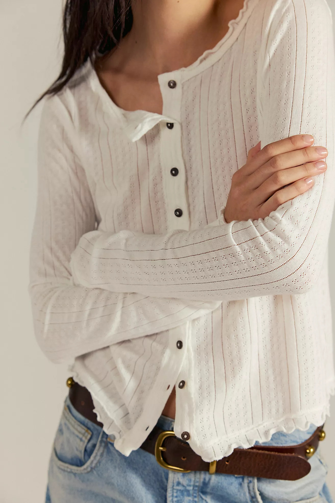 We The Free Penny Pointelle Cardi | Free People (Global - UK&FR Excluded)