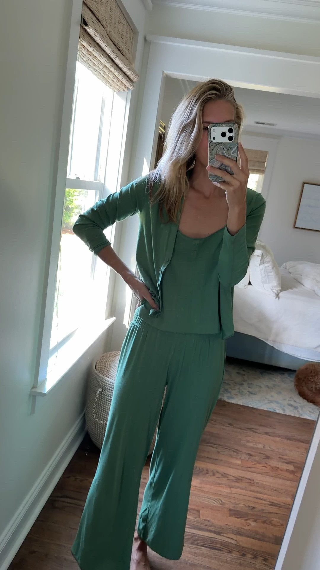 I love this 3 piece pajama set! It’s the perfect thing to pack or wear when you’re around family and friends. Wearing size small

#LTKmomlife #LTKSeasonal