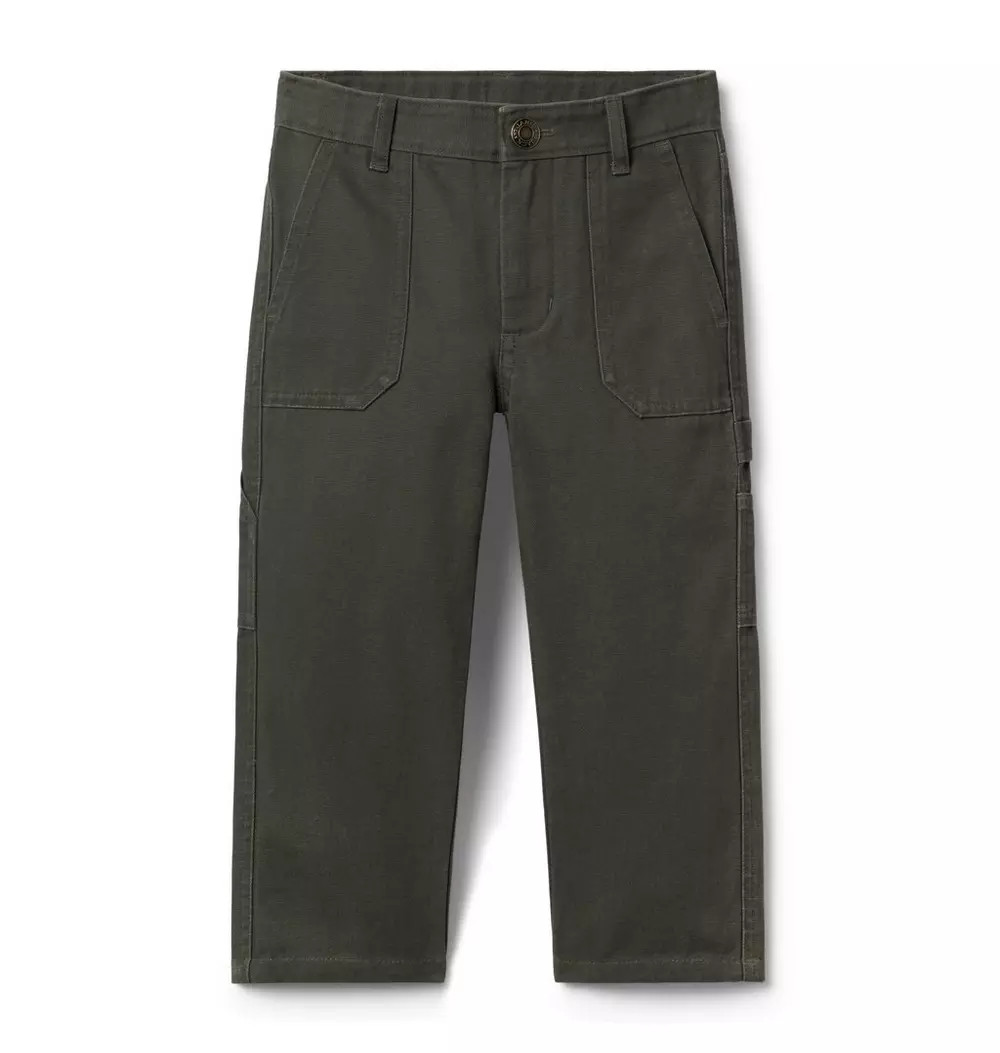 Janie and Jack | The Carpenter Pant - Green / 6 | Janie and Jack