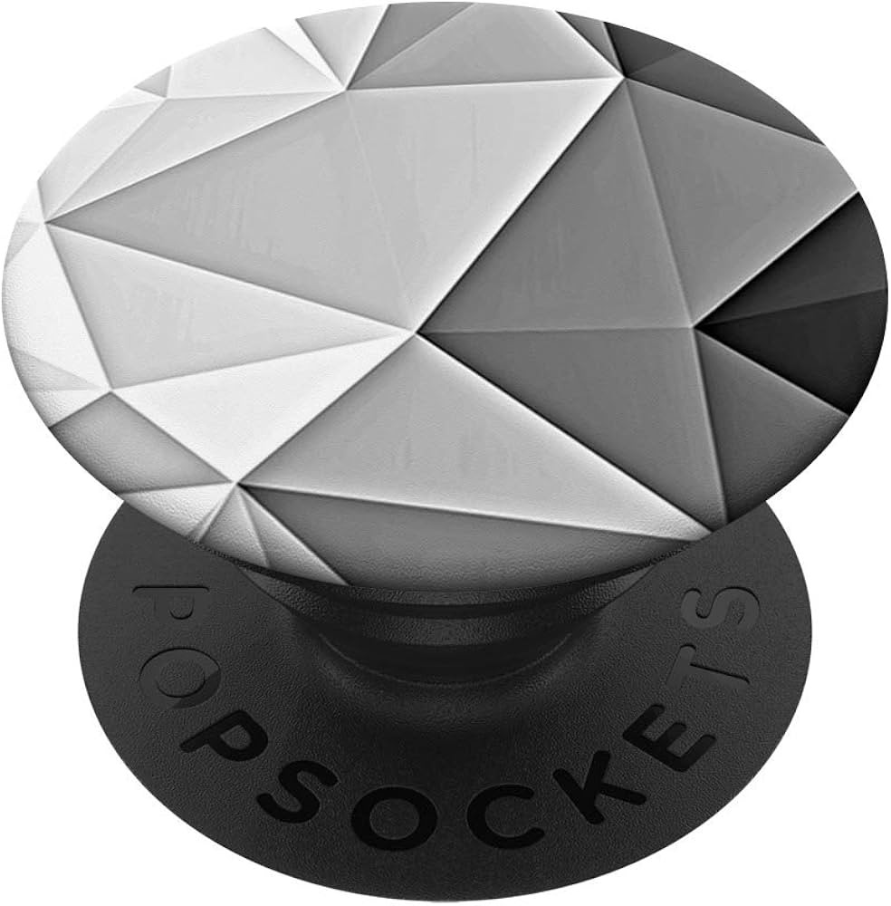 Grey Abstract Diamond Geometric Shape Pop Socket Gift PopSockets PopGrip: Swappable Grip for Phon... | Amazon (US)
